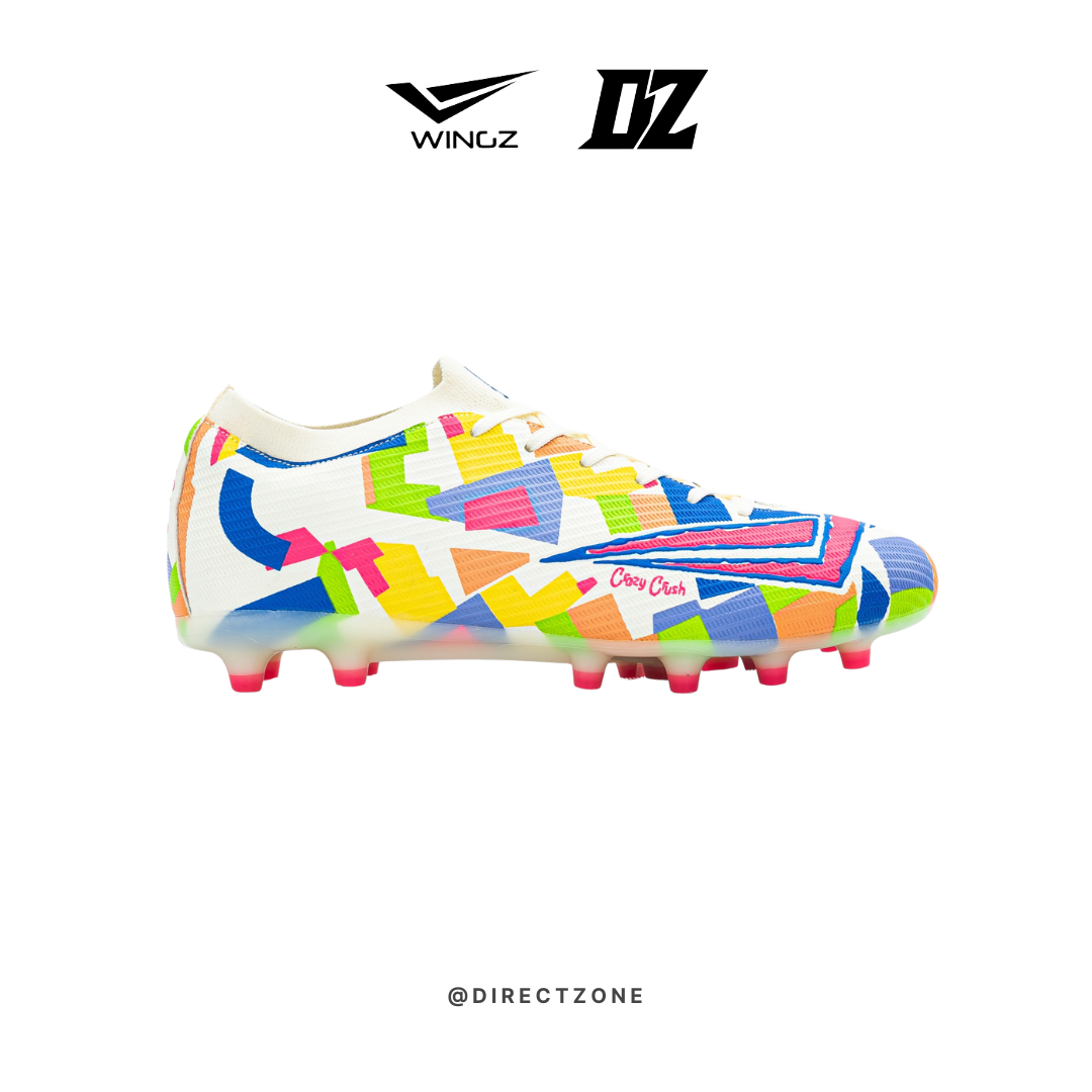 Wingz Sport Soccer Shoes - Crazy Crush Premium PU - Off White
