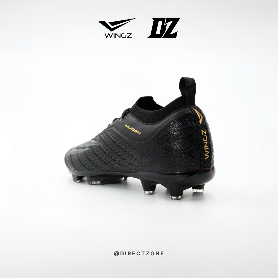 Wingz Sport Soccer Shoes - Wingz Mugen Premium PU - Black
