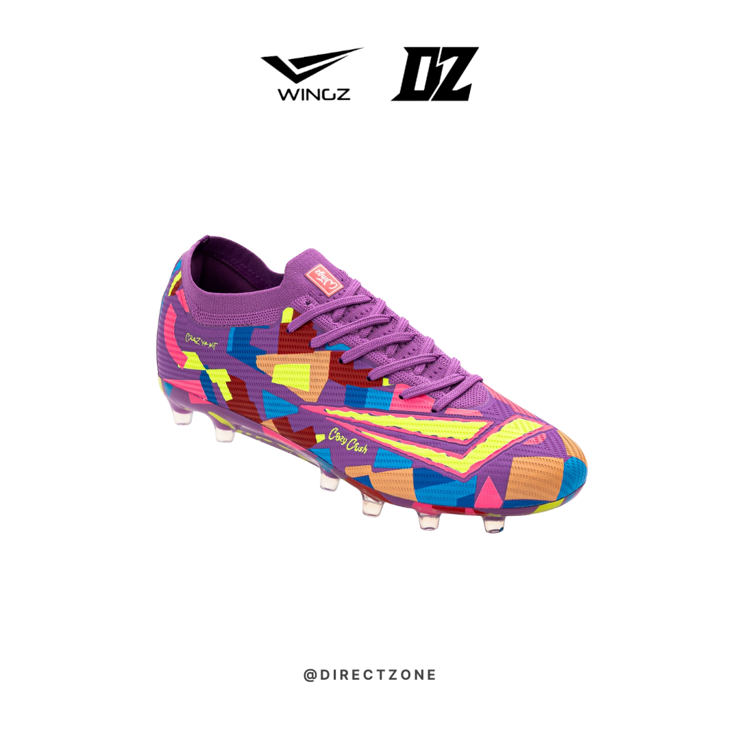 Wingz Sport Soccer Shoes - Crazy Knit Flyknit - Purple