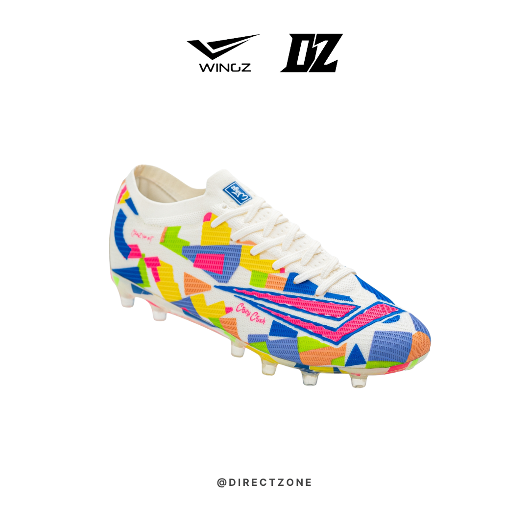 Wingz Sport Soccer Shoes - Crazy Knit Flyknit - Off White