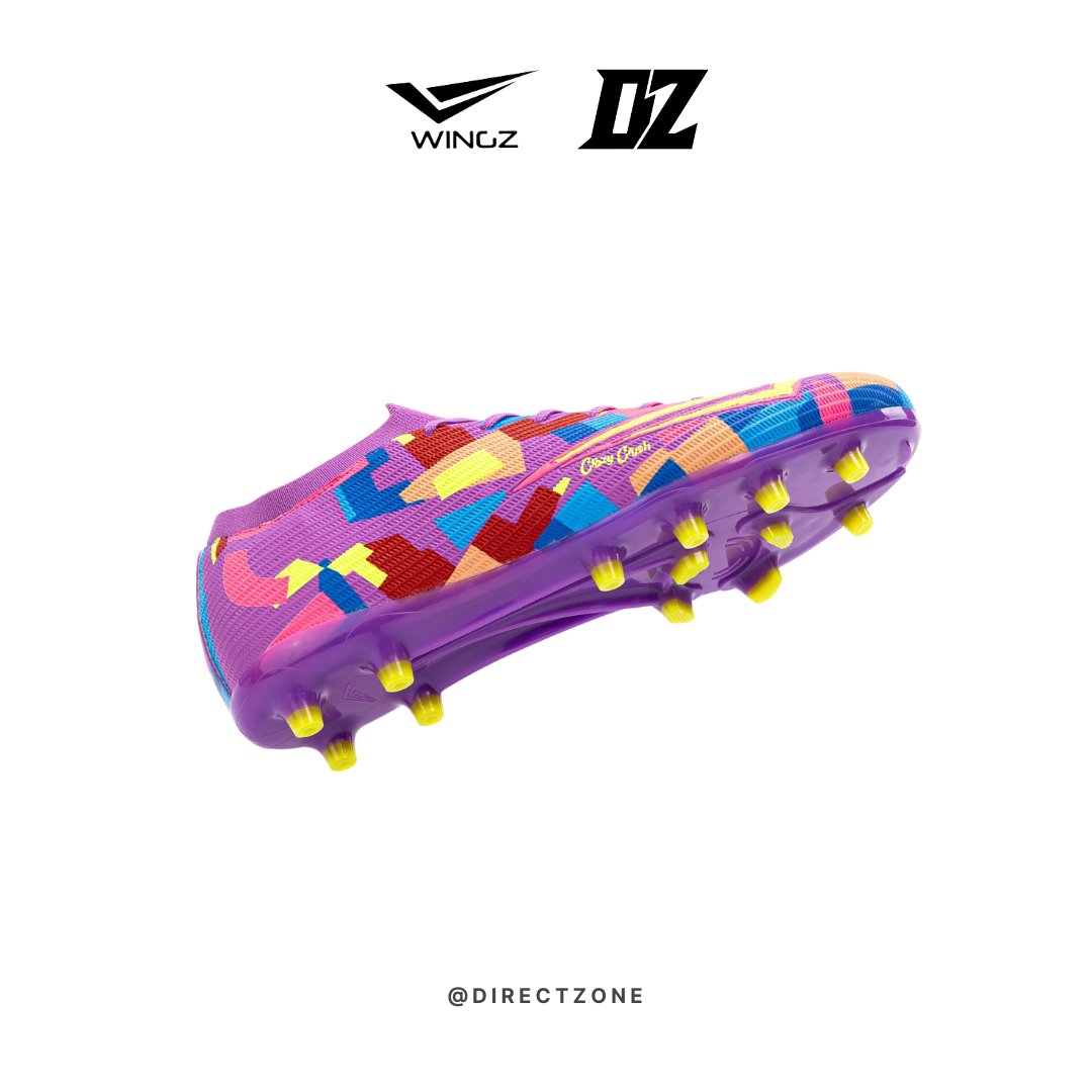 Wingz Sport Soccer Shoes - Crazy Crush Premium PU - Purple