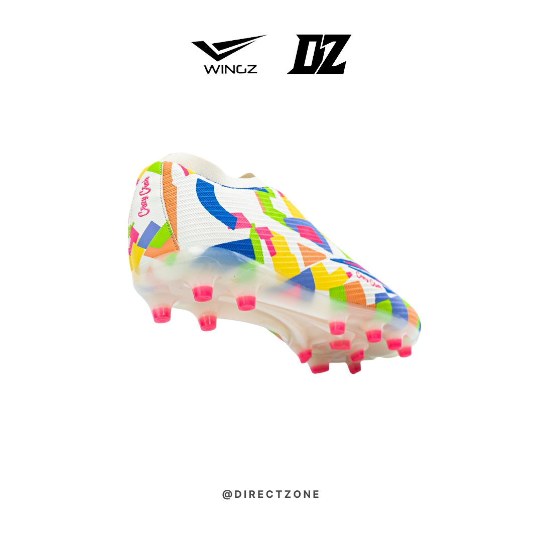 Wingz Sport Soccer Shoes - Crazy Crush Premium PU - Off White