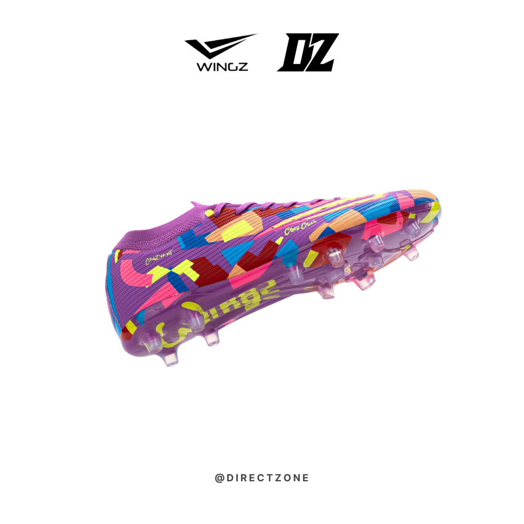 Wingz Sport Soccer Shoes - Crazy Knit Flyknit - Purple