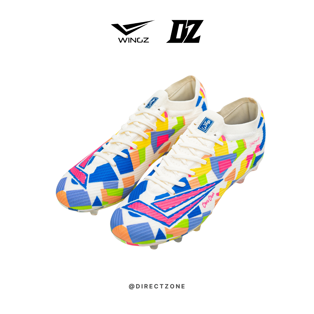 Wingz Sport Soccer Shoes - Crazy Knit Flyknit - Off White