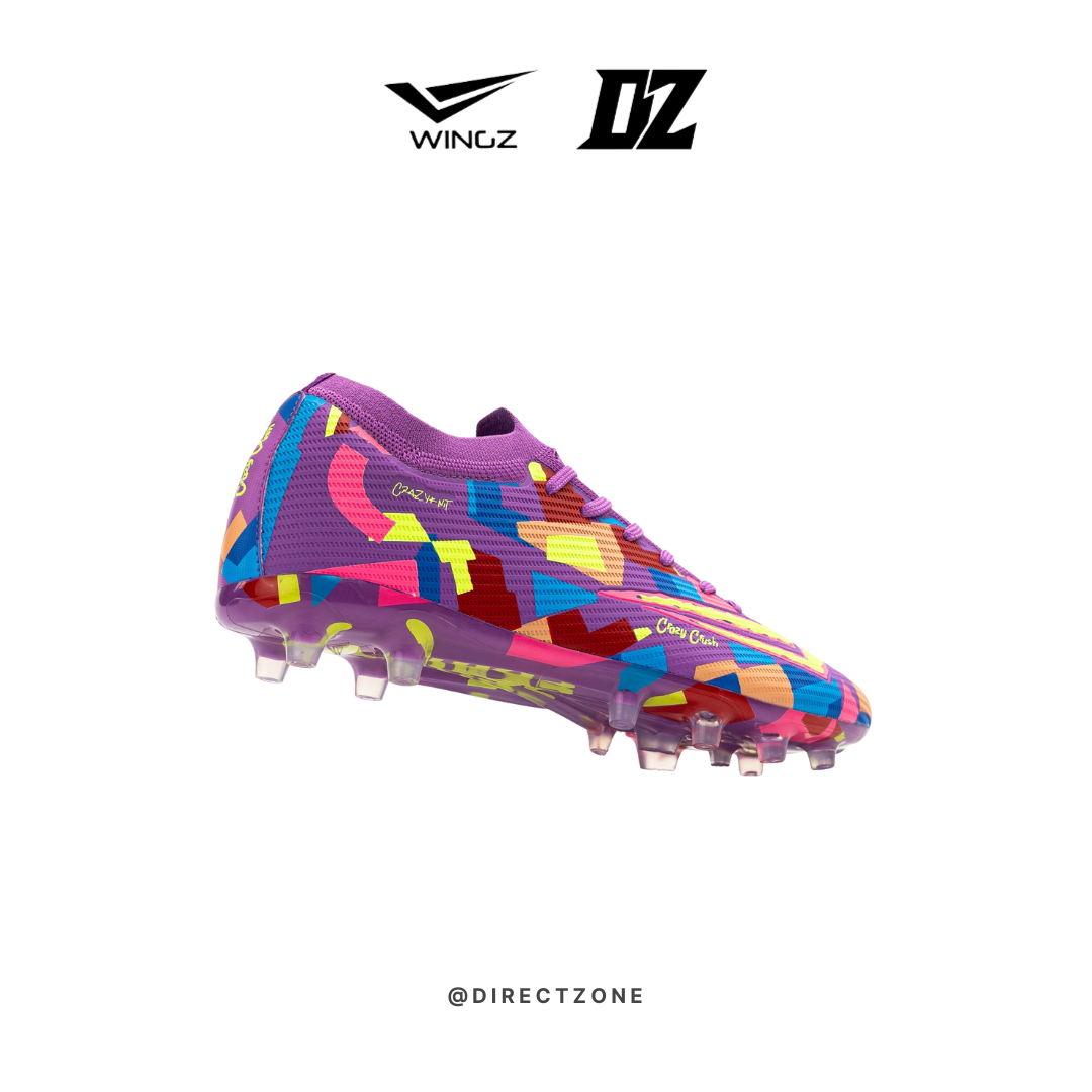 Wingz Sport Soccer Shoes - Crazy Knit Flyknit - Purple