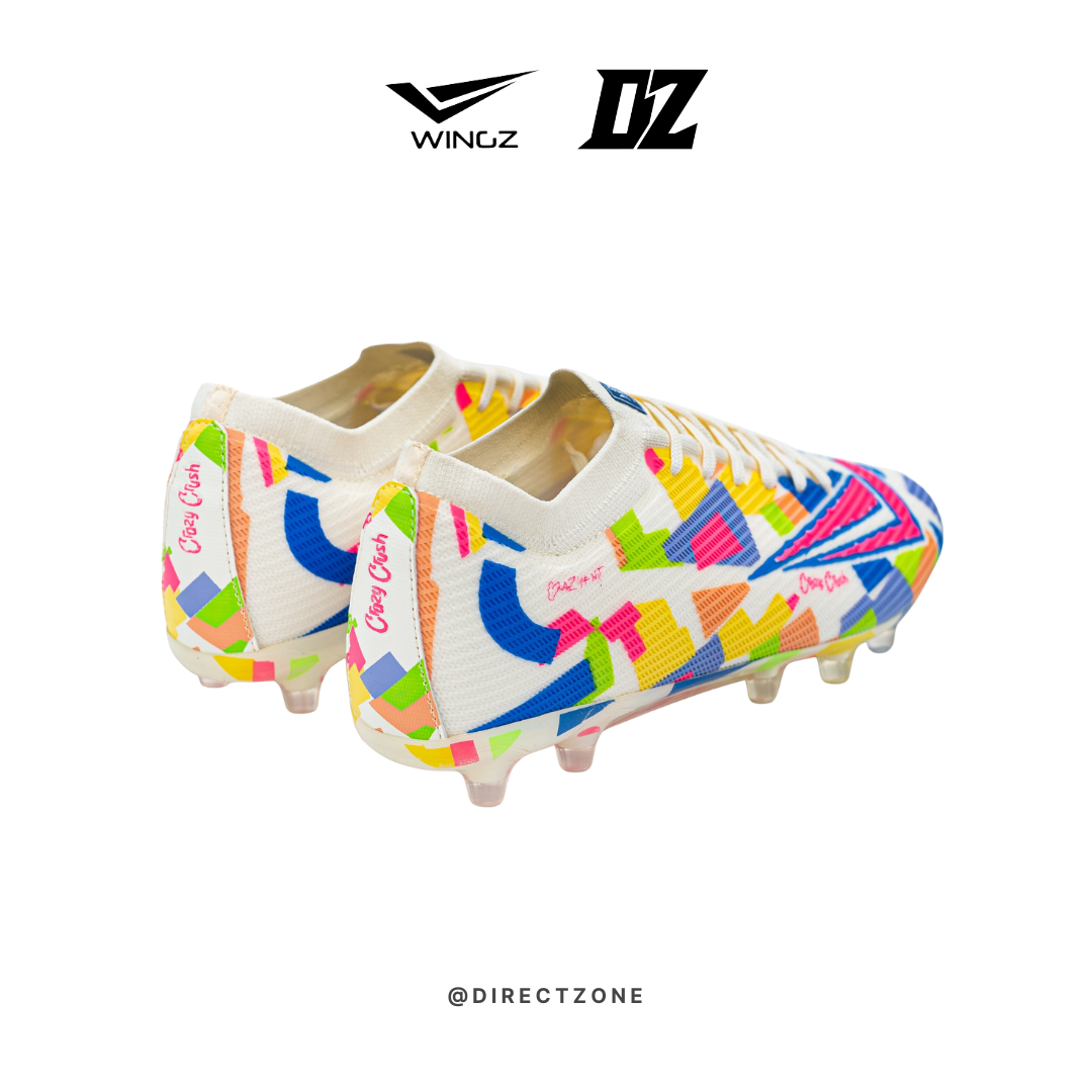 Wingz Sport Soccer Shoes - Crazy Knit Flyknit - Off White
