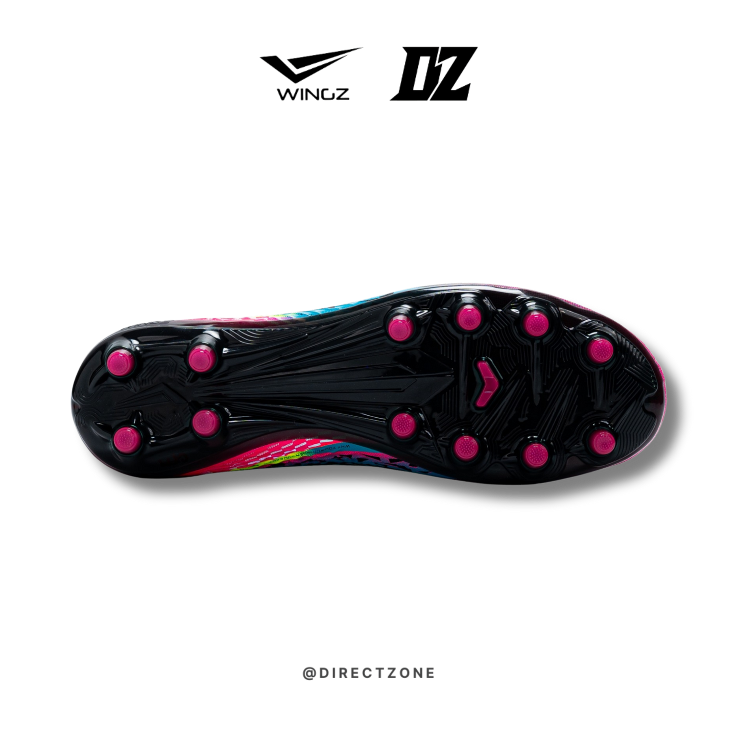 WingzSport Vortex Premium PU - Kasut Bola / Football - Black