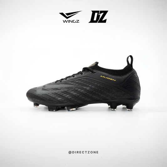 Wingz Sport Soccer Shoes - Wingz Mugen Premium PU - Black