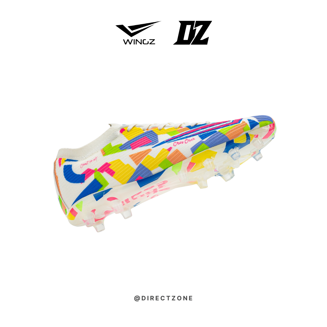 Wingz Sport Soccer Shoes - Crazy Knit Flyknit - Off White