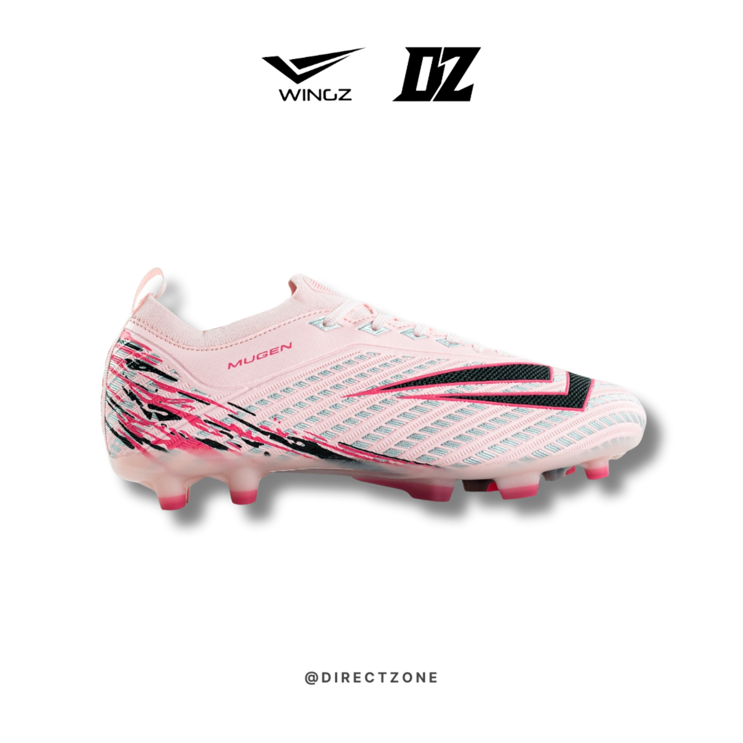 WingzSport Mugen Premium PU - Kasut Bola / Football - Light Pink