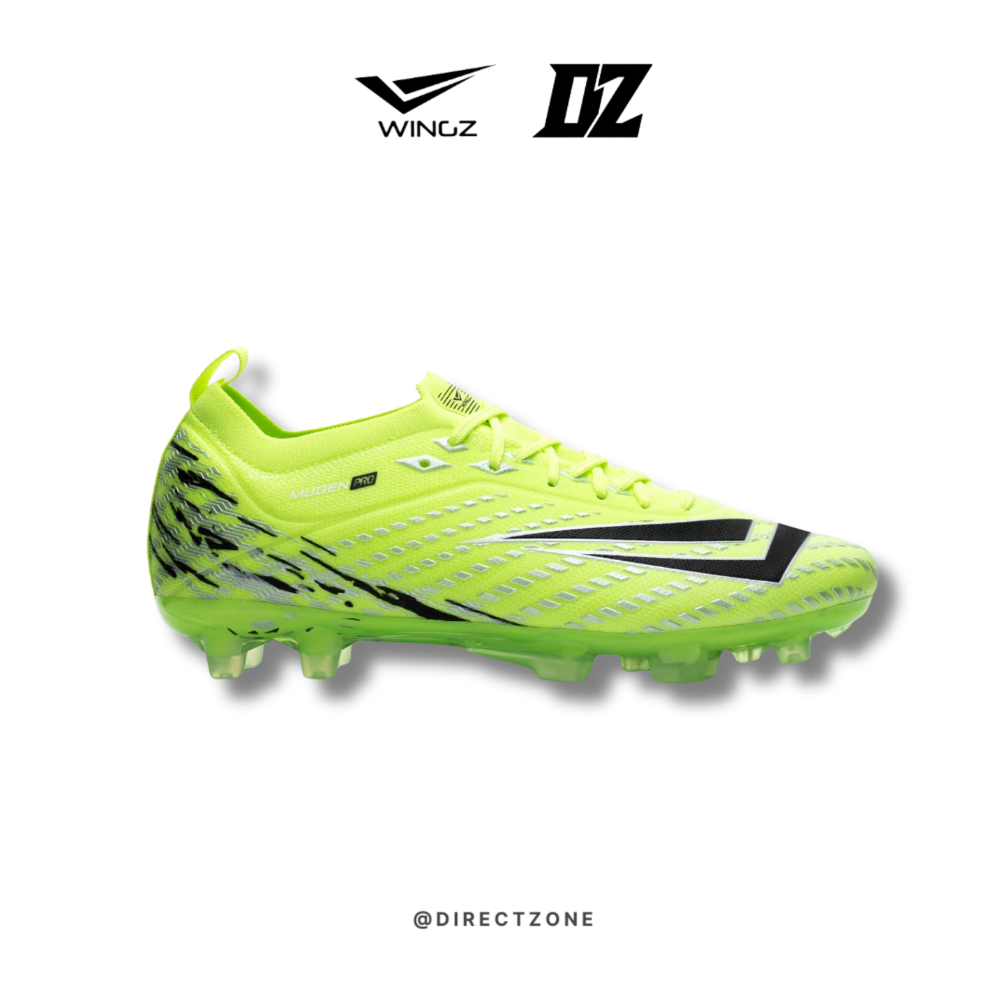 WingzSport Mugen Pro Flyknit - Kasut Bola / Football - Lime Green