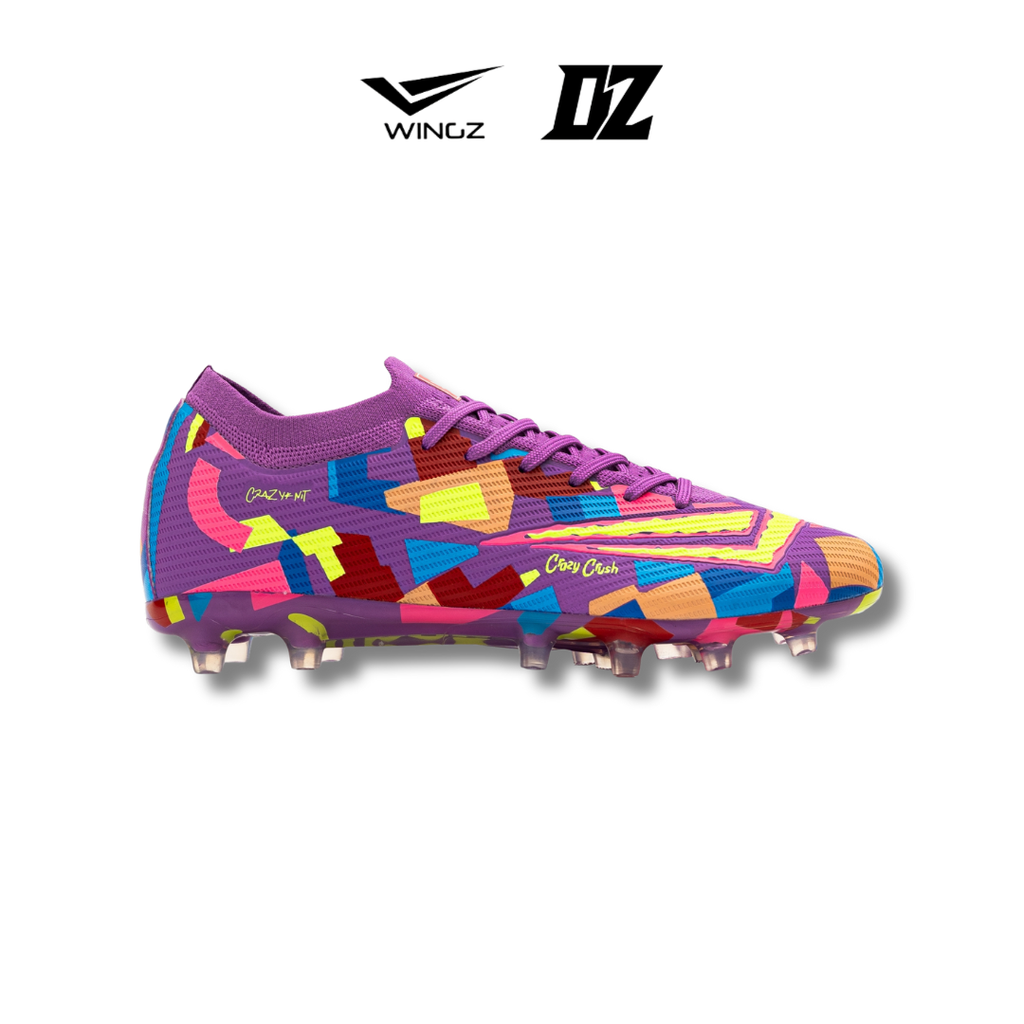 Kasut Bola WingzSport CrazyKnit Flyknit FG/AG | Lightweight Football Shoes