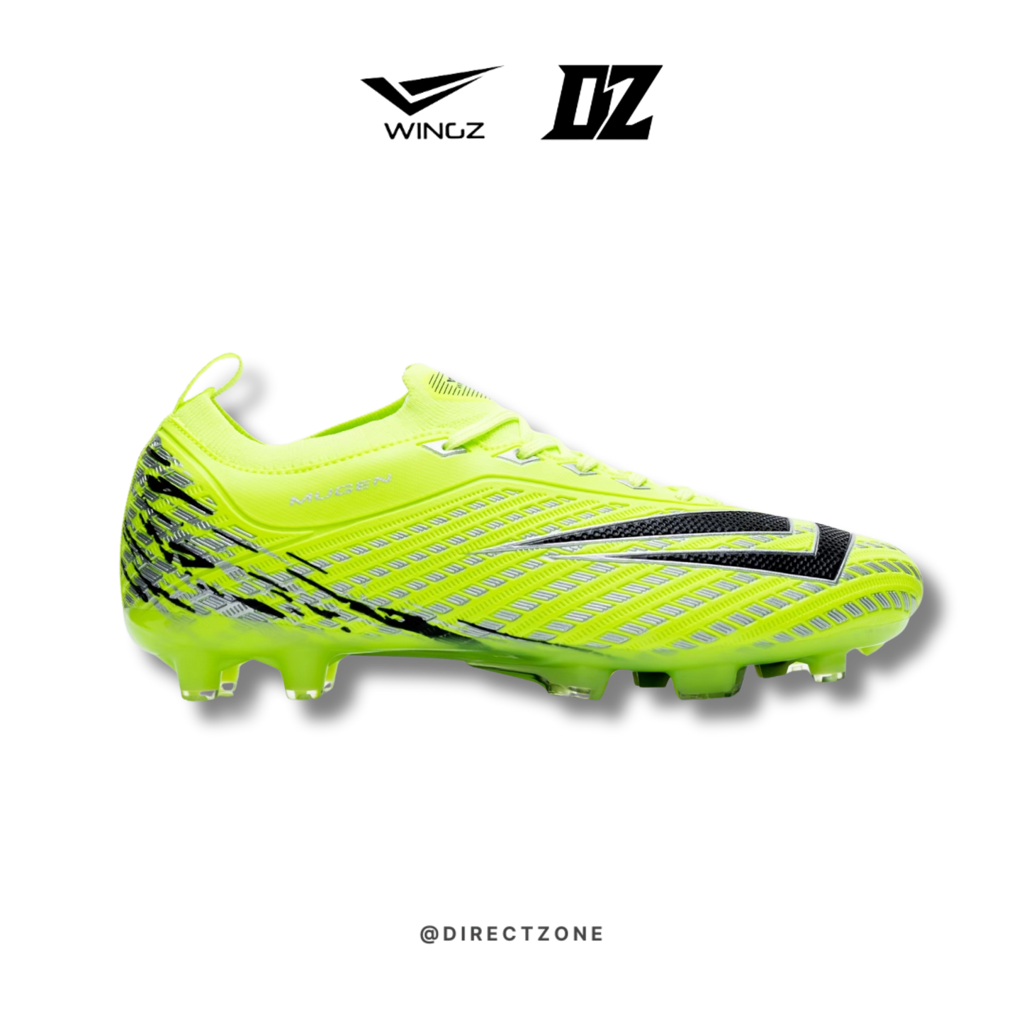 WingzSport Mugen Premium PU - Kasut Bola / Football - Lime Green