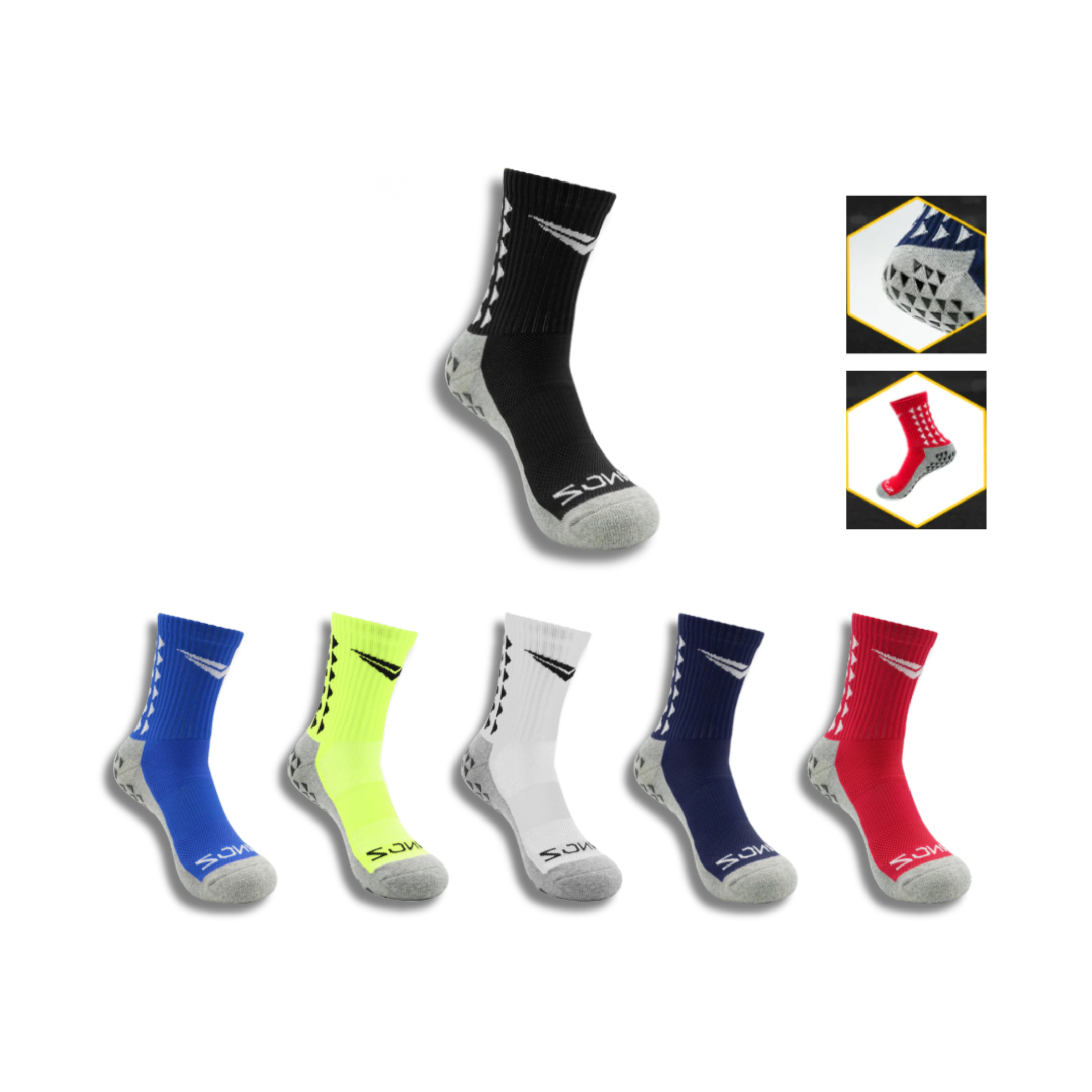 Wingz Anti Slip Mid Cut Performence Socks| Kaus Kaki Bola