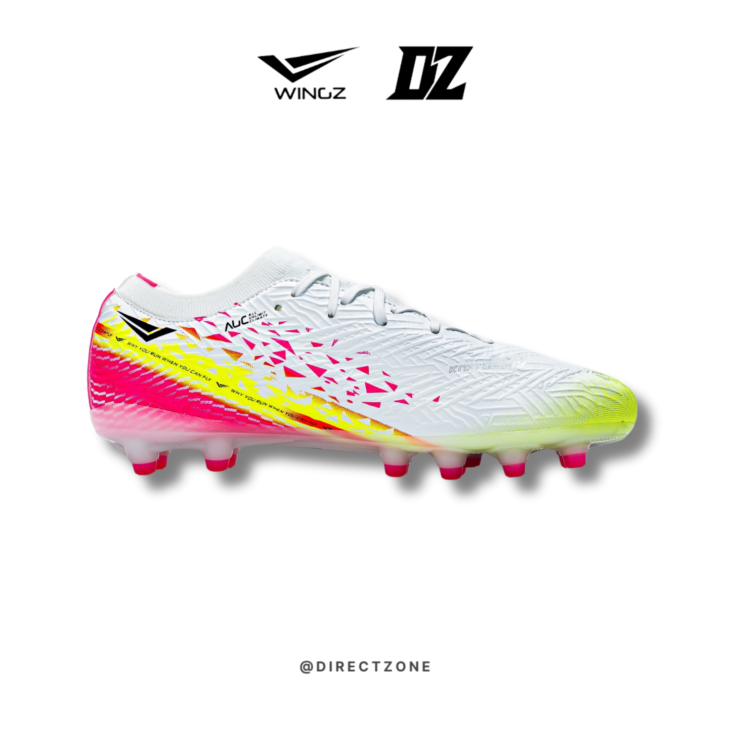 WingzSport Vortex Premium PU - Kasut Bola / Football - White