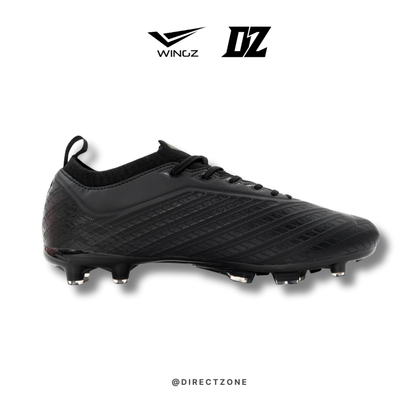 WingzSport Mugen Premium PU - Kasut Bola / Football - Black