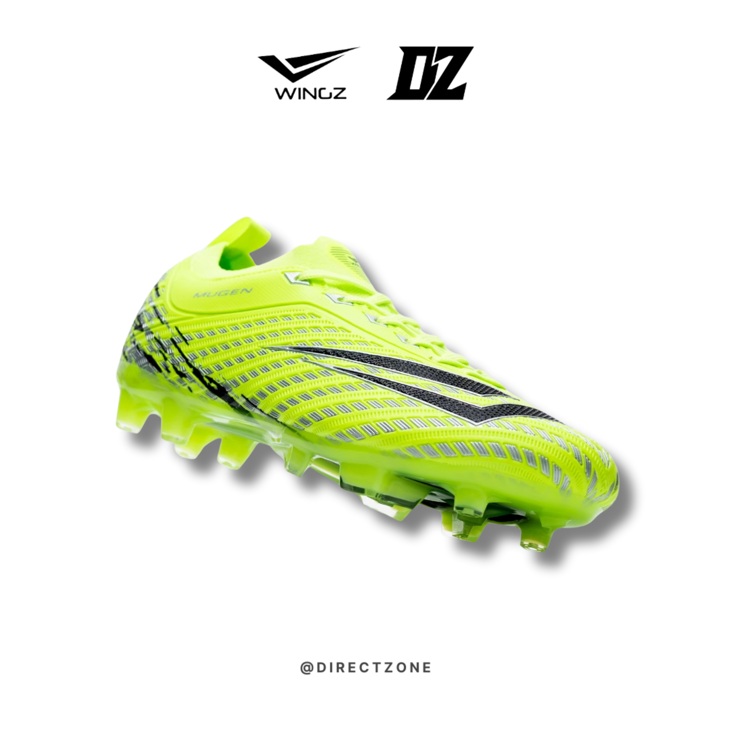 WingzSport Mugen Premium PU - Kasut Bola / Football - Lime Green