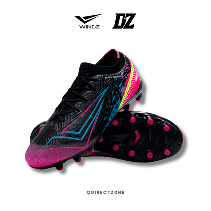 WingzSport Vortex Premium PU - Kasut Bola / Football - Black