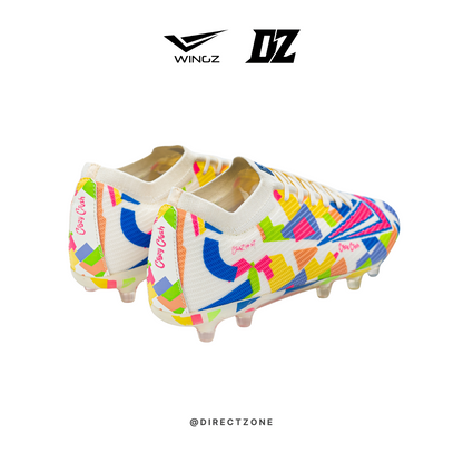 Wingz Sport Soccer Shoes - Crazy Knit Flyknit - Off White