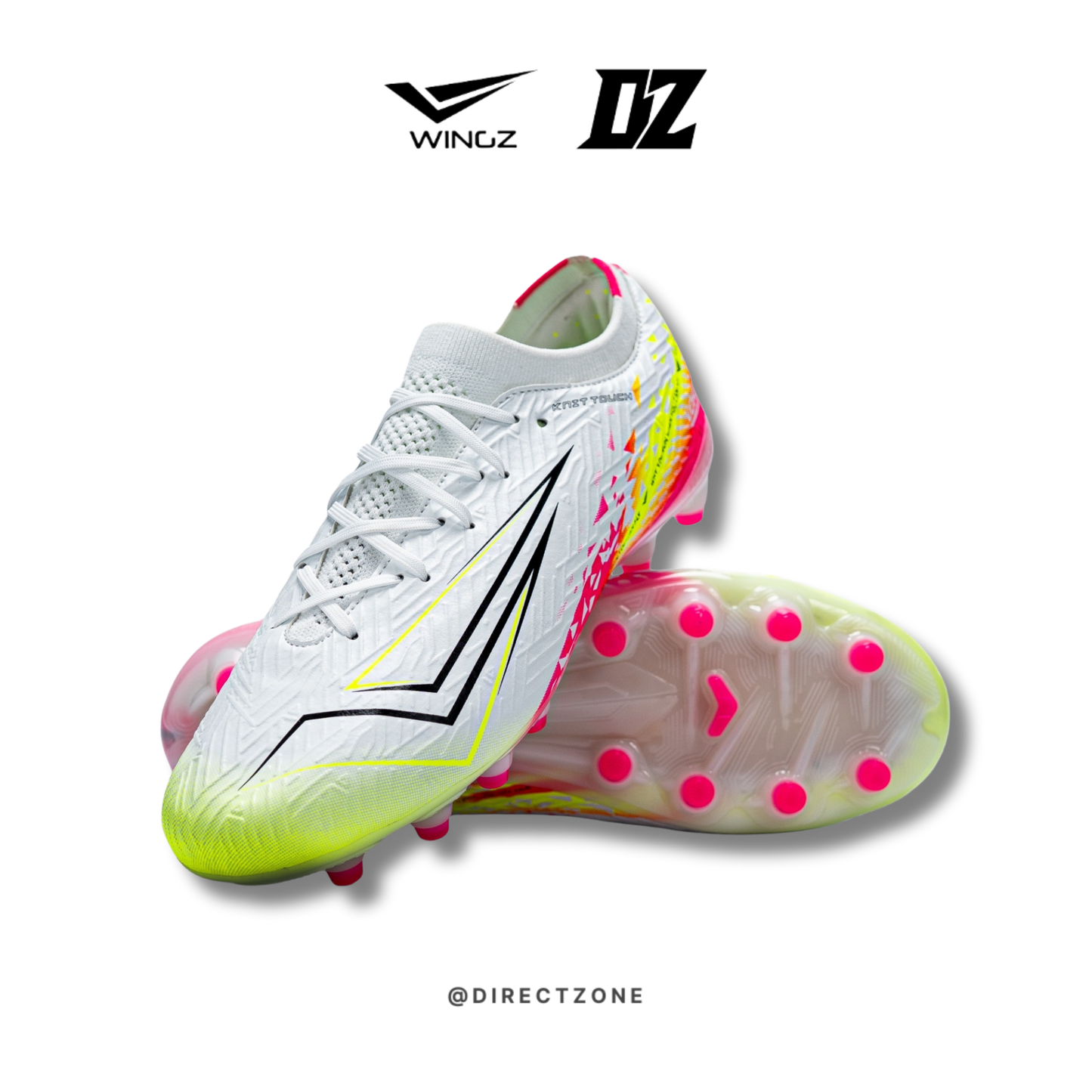 WingzSport Vortex Premium PU - Kasut Bola / Football - White