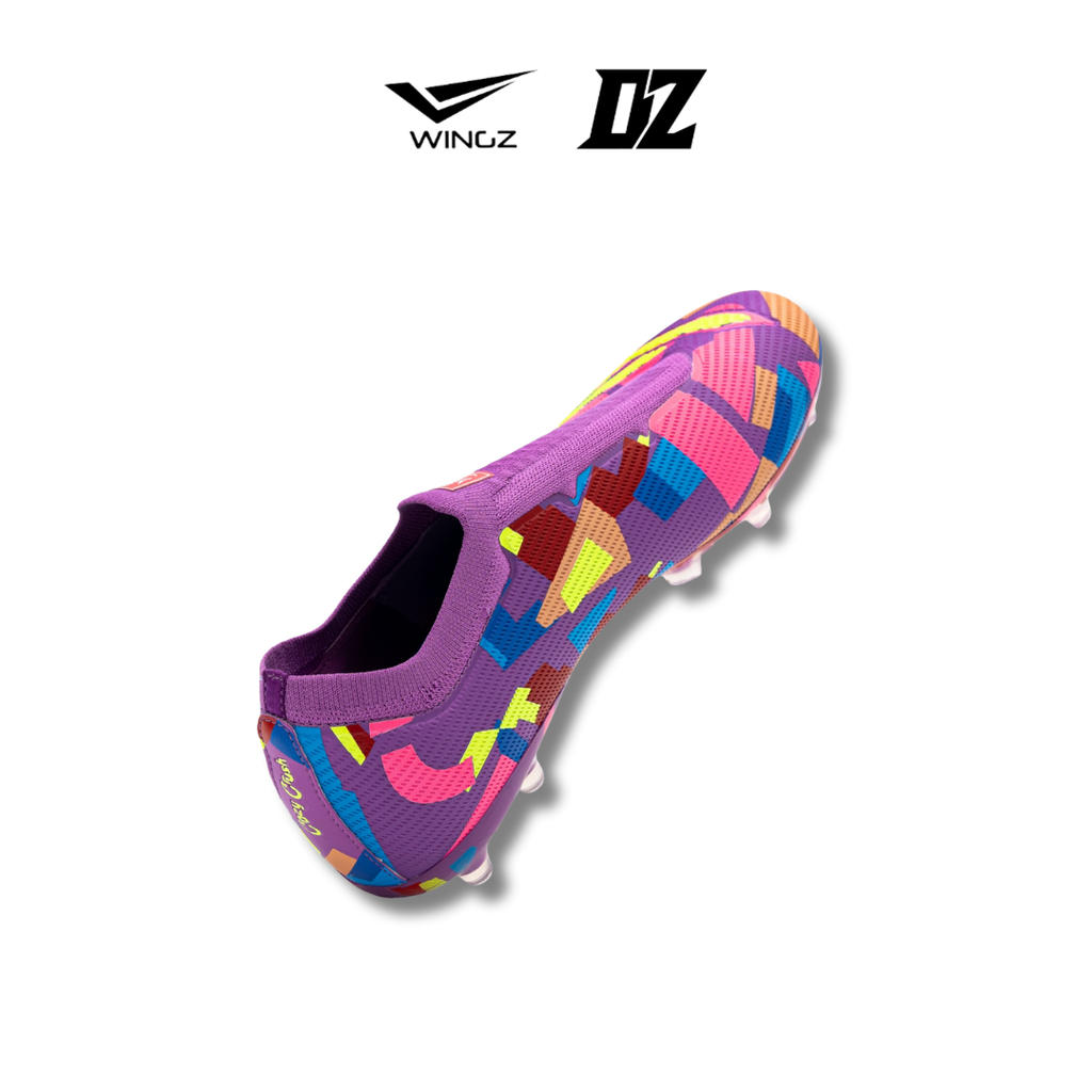 Kasut Bola WingzSport CrazyKnit Laceless Flyknit FG/AG | Lightweight Football Shoes