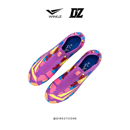 Wingz Sport Soccer Shoes - Crazy Knit Laceless Flyknit - Purple