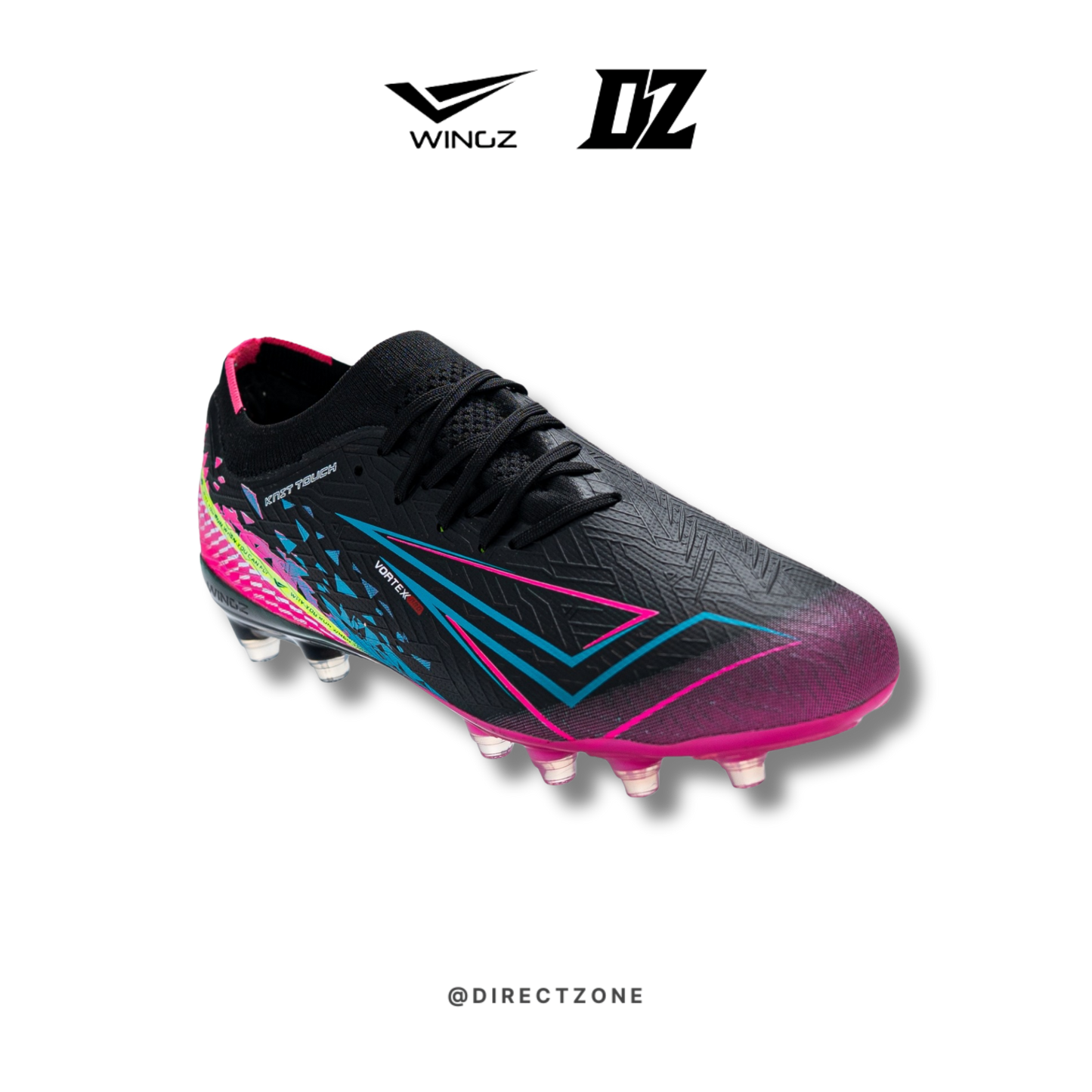 WingzSport Vortex Pro Flyknit - Kasut Bola / Football - Black