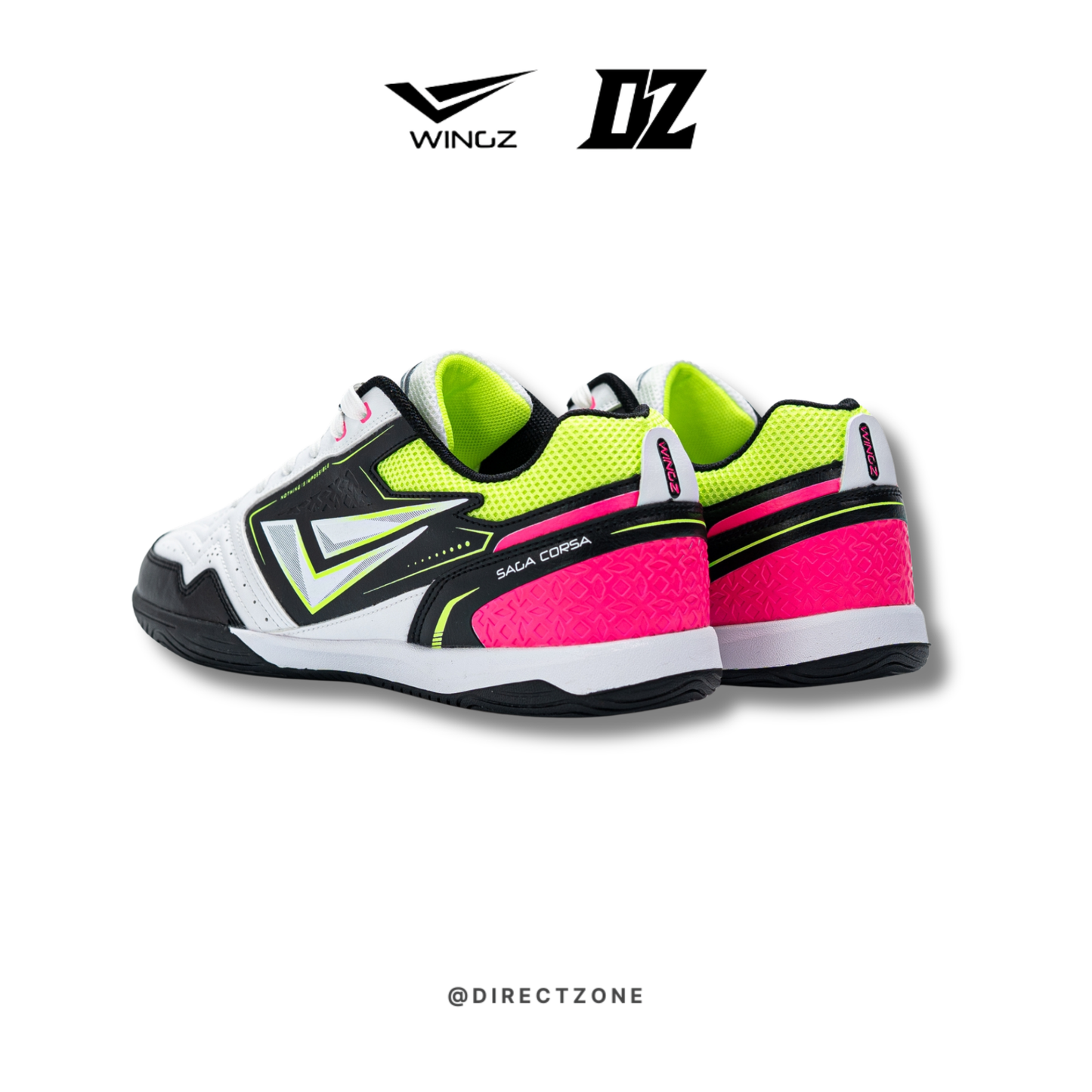 WingzSport Saga Corsa - Kasut Futsal / Futsal Shoes - White