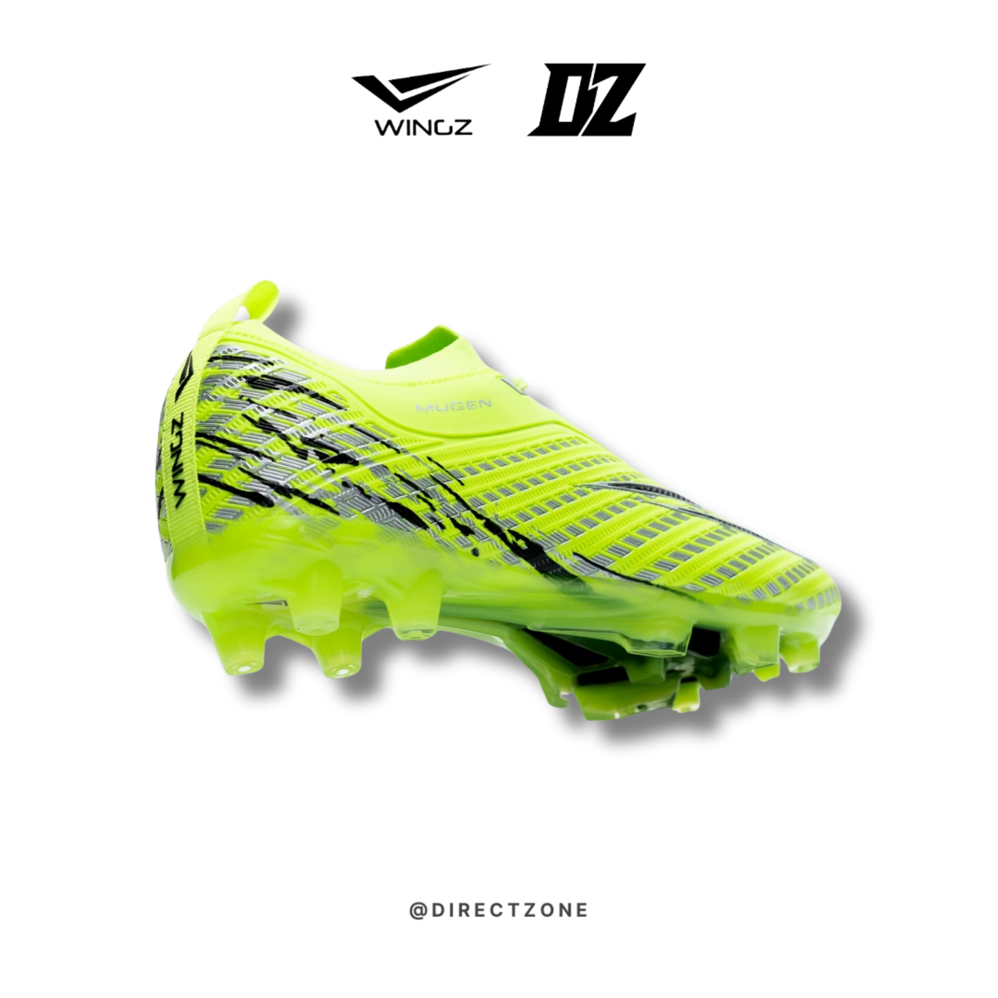 WingzSport Mugen Premium PU - Kasut Bola / Football - Lime Green
