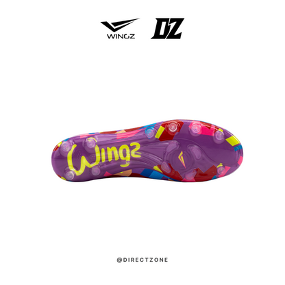 Wingz Sport Soccer Shoes - Crazy Knit Laceless Flyknit - Purple