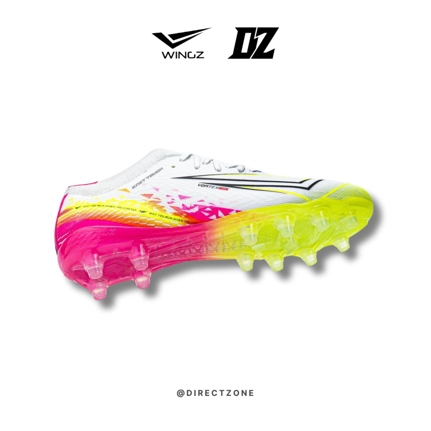 WingzSport Vortex Pro Flyknit - Kasut Bola / Football - White