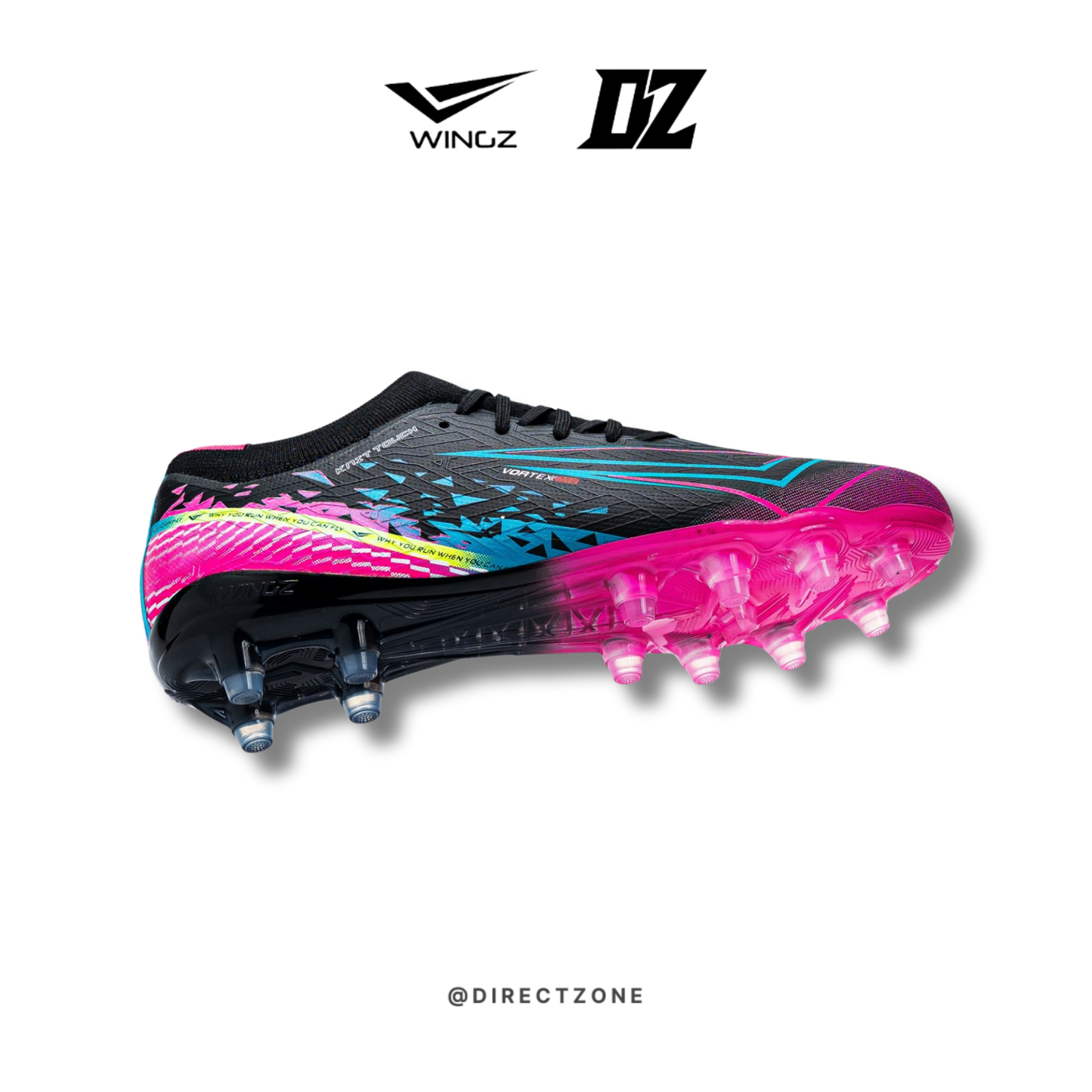 WingzSport Vortex Pro Flyknit - Kasut Bola / Football - Black