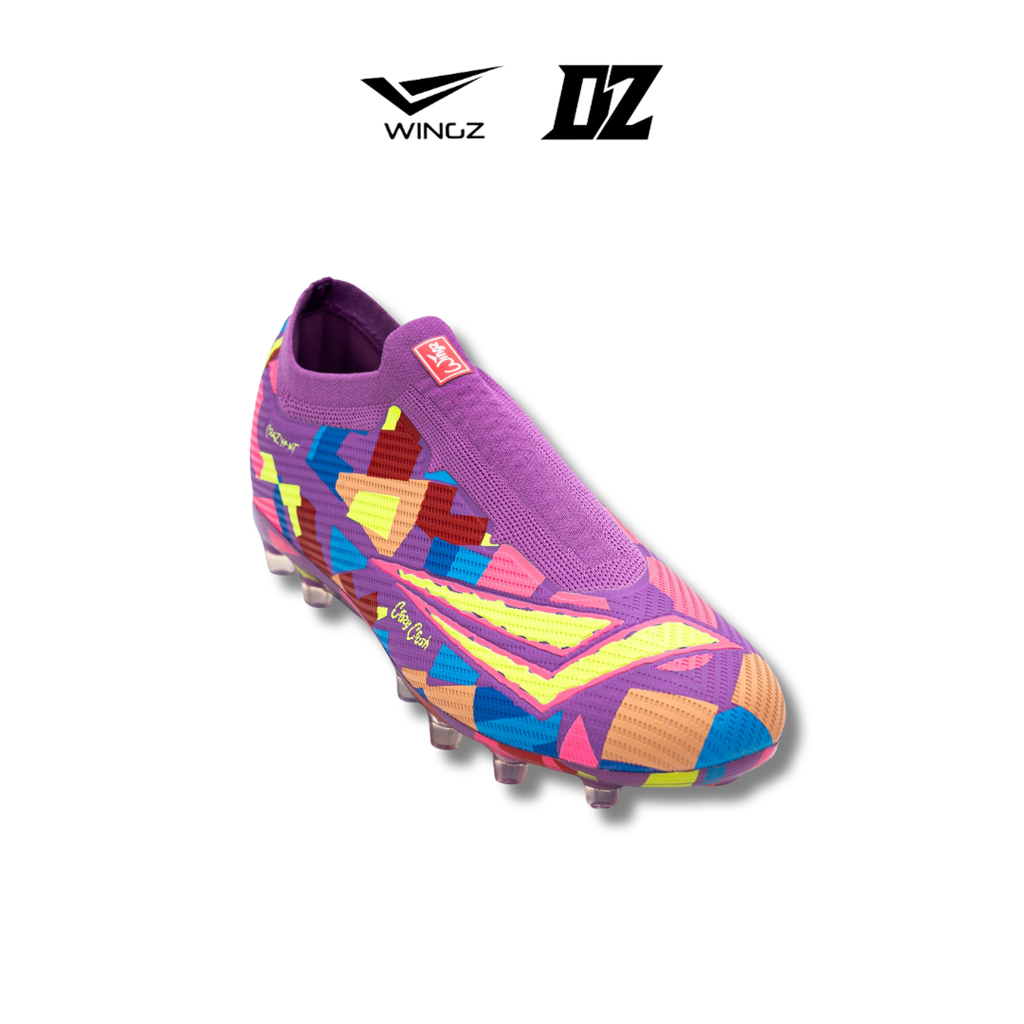 Kasut Bola WingzSport CrazyKnit Laceless Flyknit FG/AG | Lightweight Football Shoes