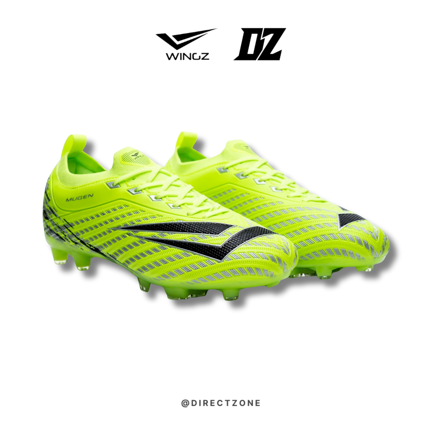 WingzSport Mugen Premium PU - Kasut Bola / Football - Lime Green
