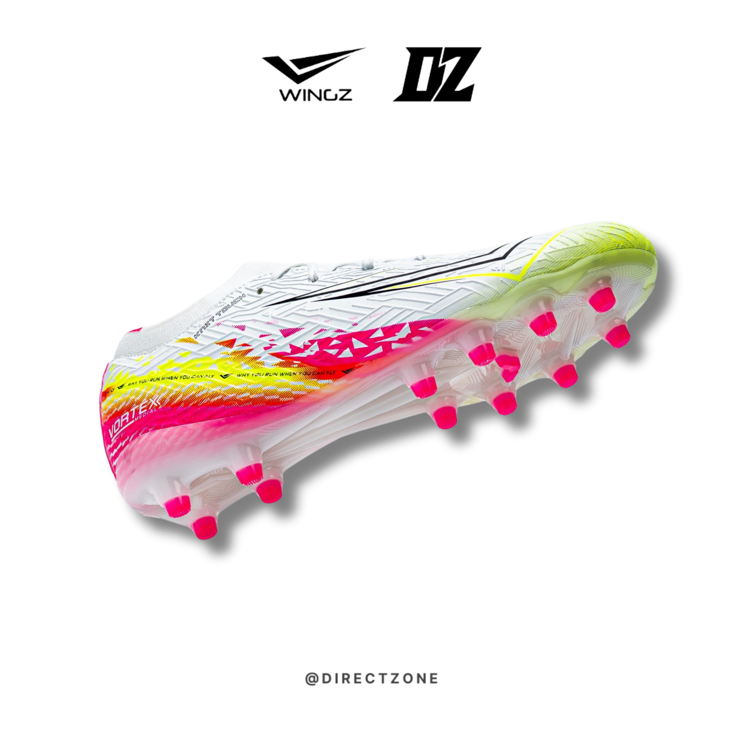 WingzSport Vortex Premium PU - Kasut Bola / Football - White