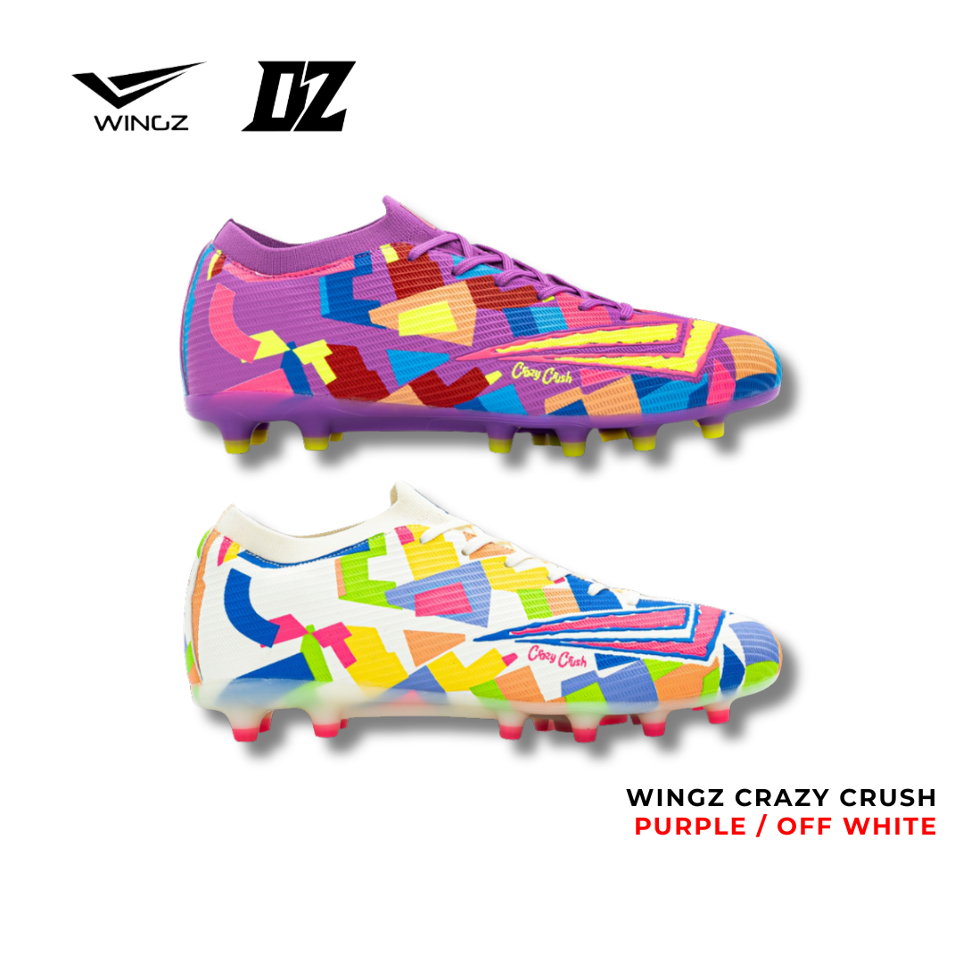 Kasut Bola WingzSport Crazy Crush Premium PU FG/AG | Lightweight Football Shoes