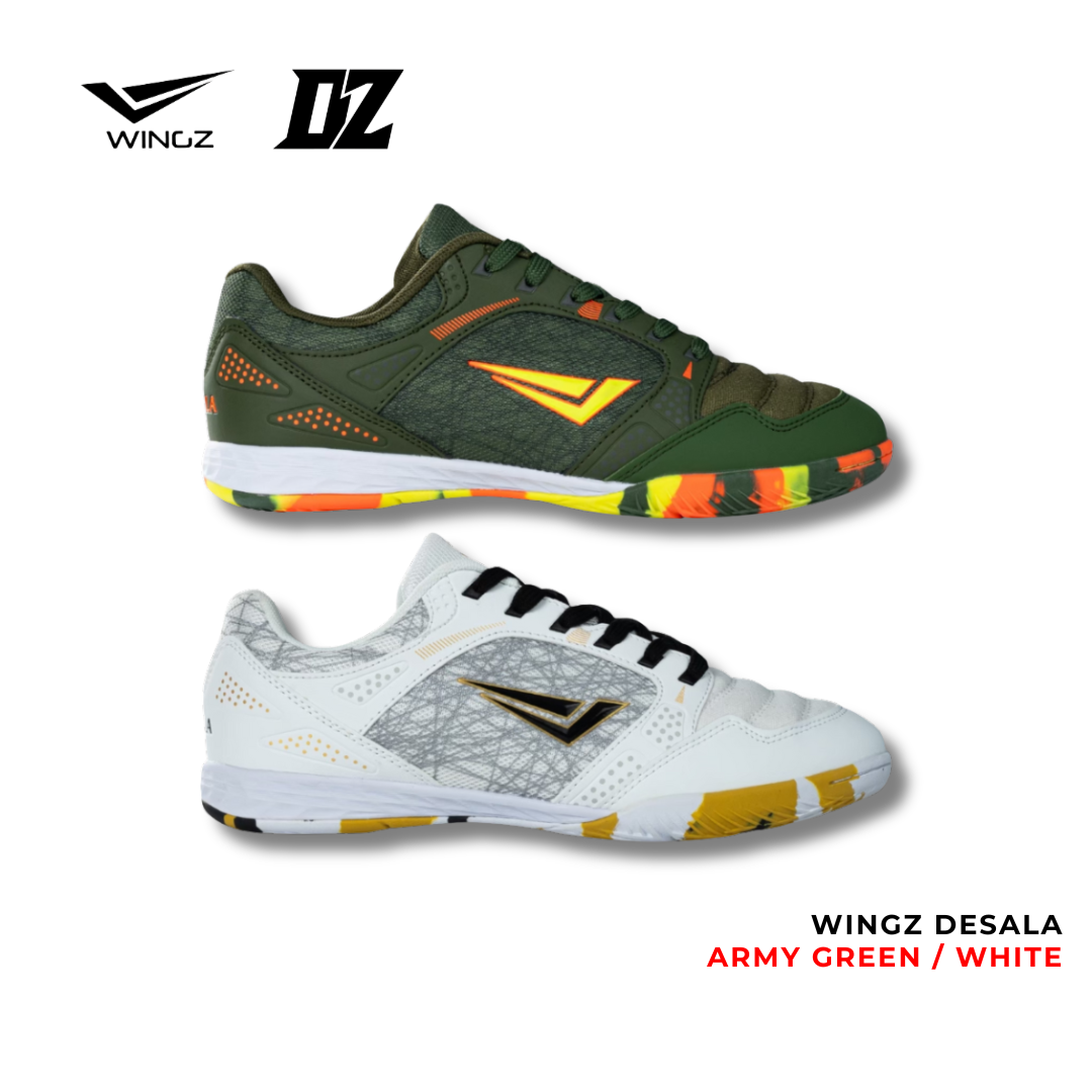 Kasut Futsal WingzSport Desala Canvas Mesh | Breathable Indoor Shoes