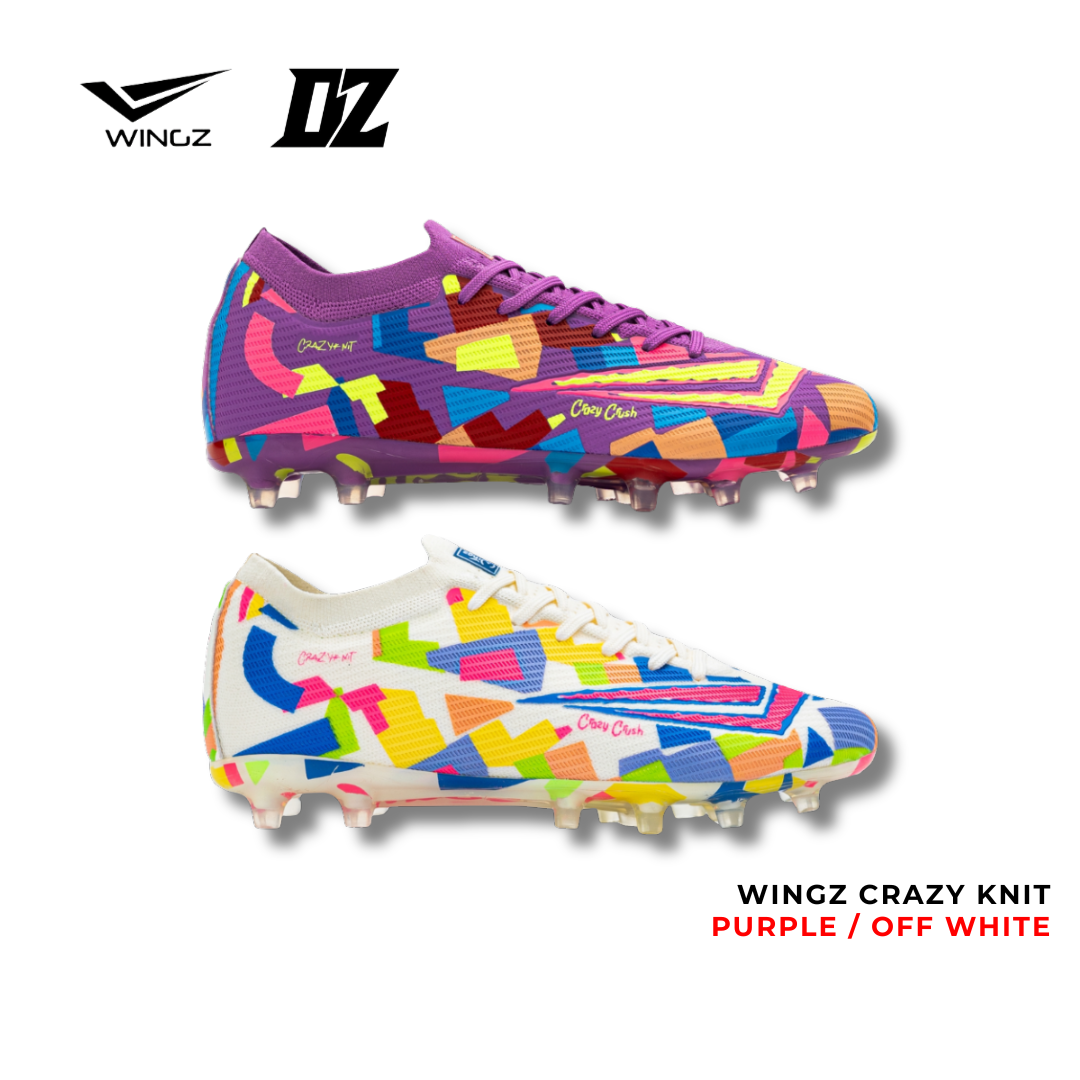 Kasut Bola WingzSport CrazyKnit Flyknit FG/AG | Lightweight Football Shoes